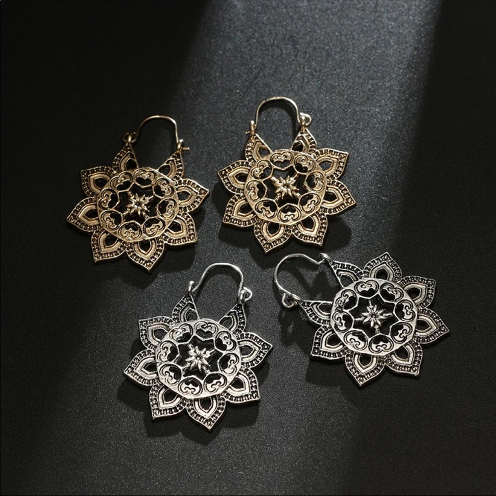 • Stephanie • Boho Mandala Earrings - Picture 2 of 5